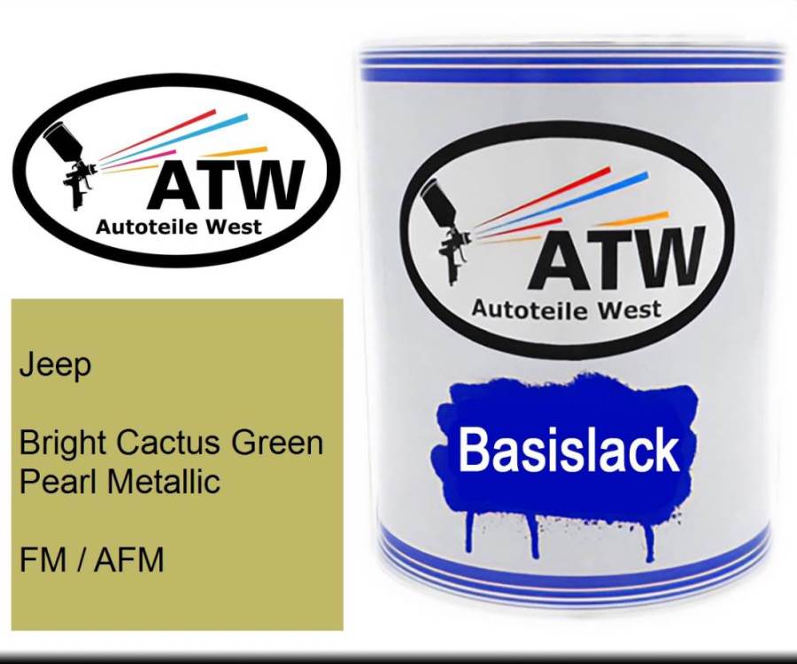 Jeep, Bright Cactus Green Pearl Metallic, FM / AFM: 1L Lackdose, von ATW Autoteile West.